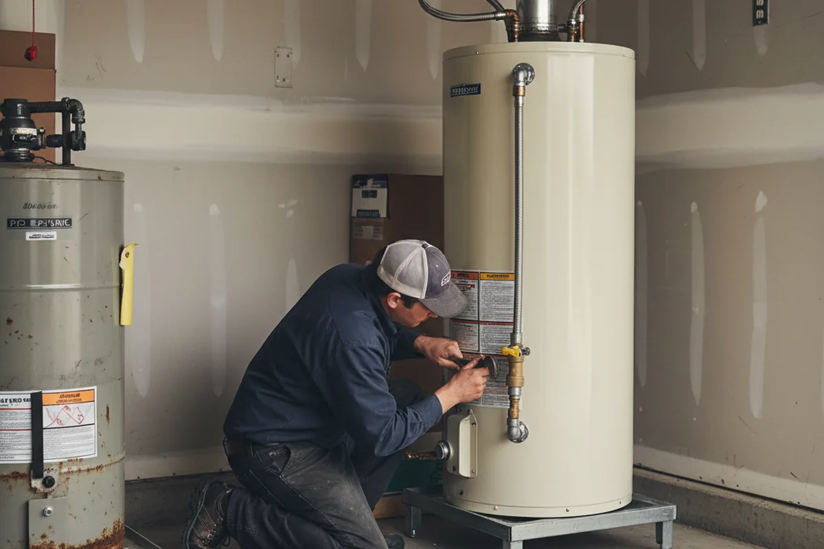 Water heater and shutoff valve replacement in Montreat